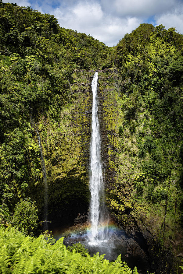 Akaka Falls with Rainbow, Hilo, Hawaii Photograph by Robert Miller ...