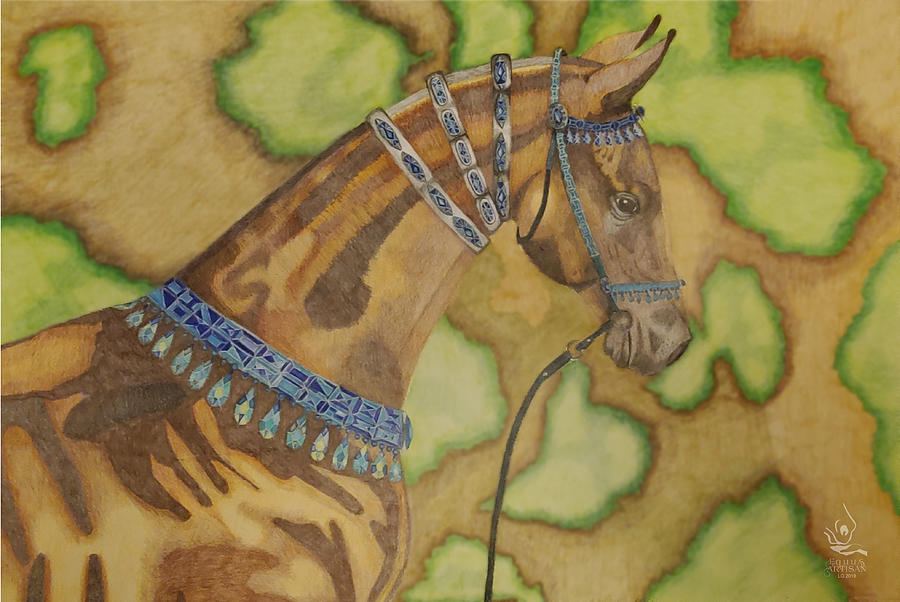 Akhal-Teke Sacred Horse of the Desert Drawing by Equus Artisan