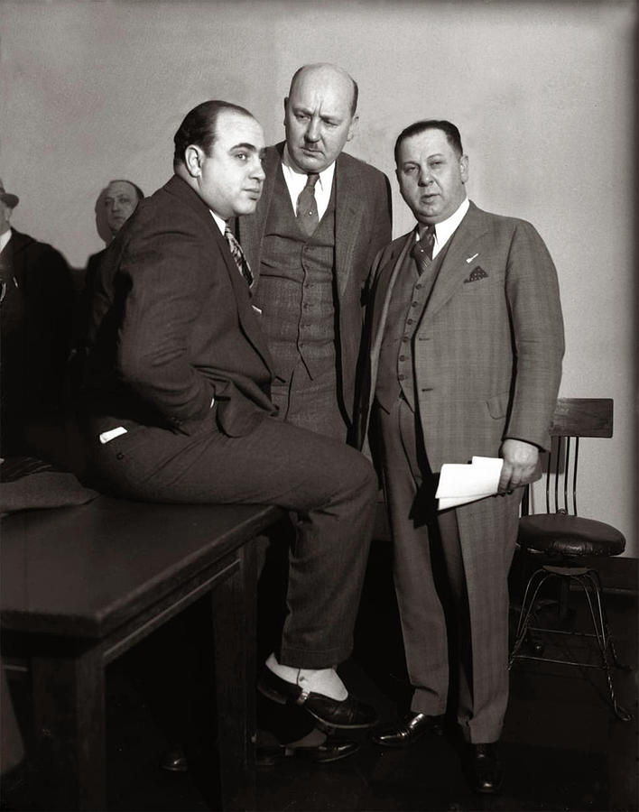 Scarface Photograph - Al Capone In Court  by Mike Gibbs