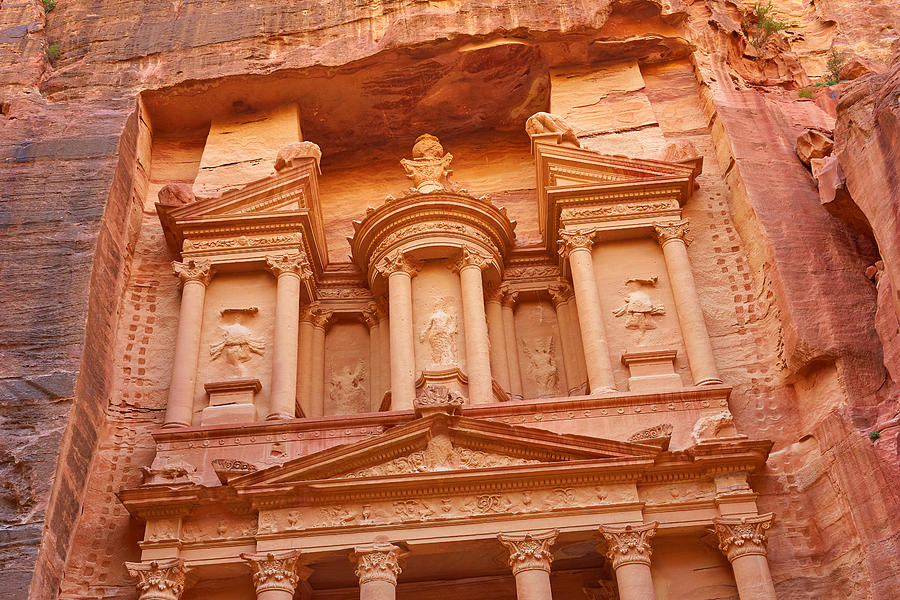 Architecture Photograph - Al Khazneh Treasury, Petra, Jordan by Jan Wlodarczyk