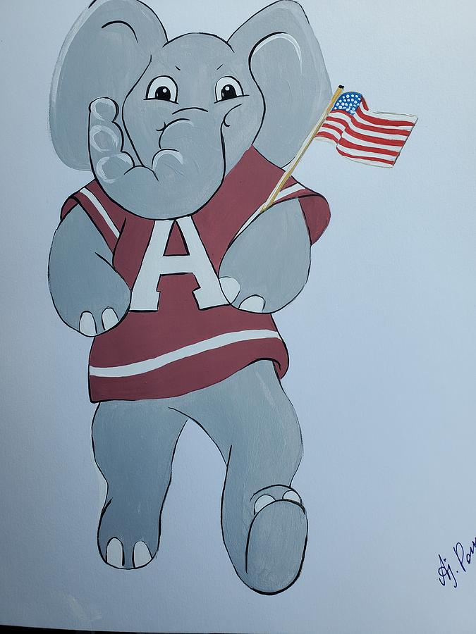 Alabama football elephant Painting by Anjela Posey Fine Art America