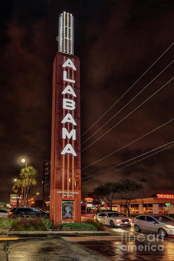 Houston Photograph - Alabama Theatre by Norman Gabitzsch