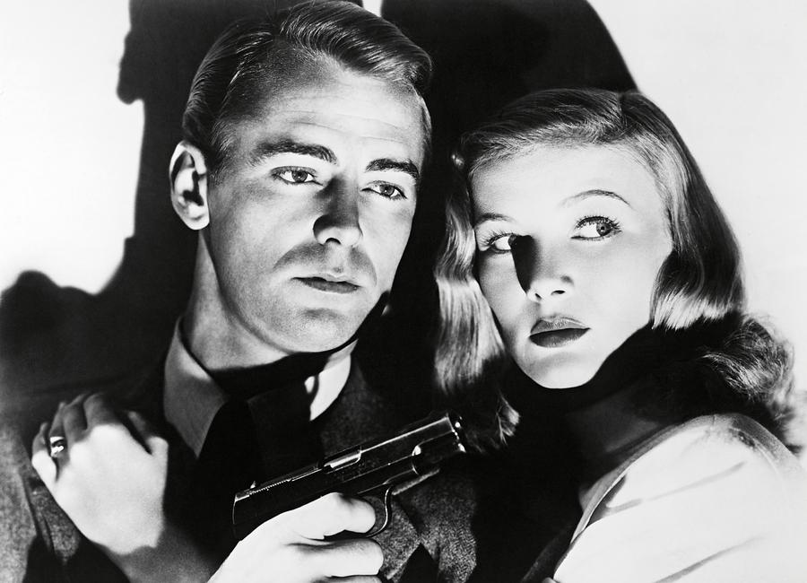 ALAN LADD and VERONICA LAKE in THE BLUE DAHLIA -1946-. Photograph by Album