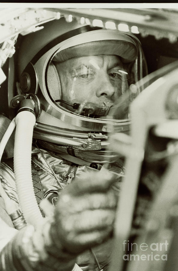 Alan Shepard In Mercury Capsule Photograph by Nasa/science Photo Library