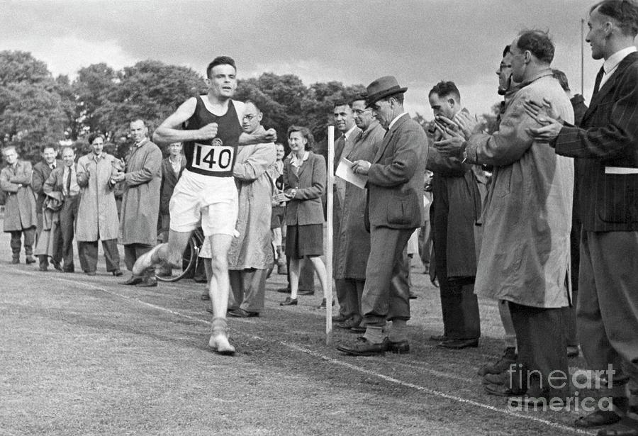 Alan Turing Finishing A Race Photograph by National Physical Laboratory (c) Crown Copyright/science Photo Library