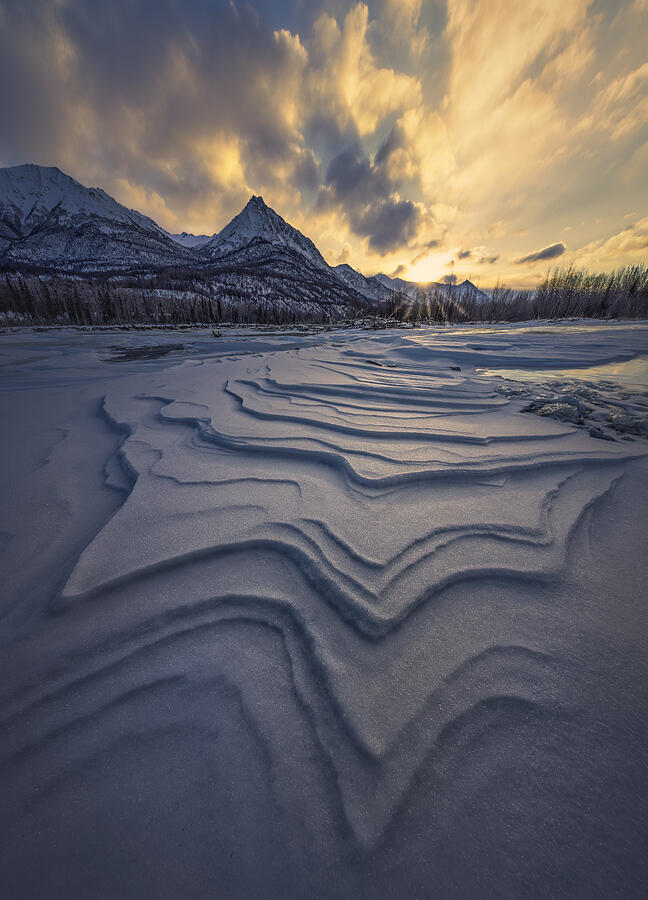 Mountain Photograph - Alaska, Frozen Matanuska River -70430a by Raimondo Restelli