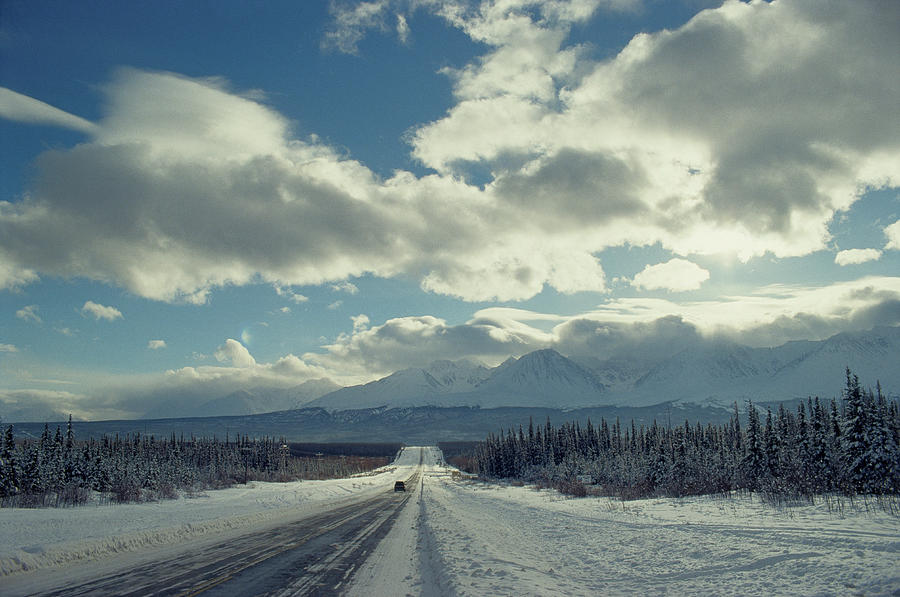 Alaska Highway, Yukon, Canada Digital Art by Udo Bernhart