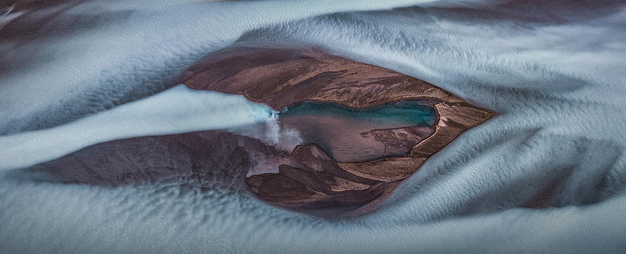 Abstract Photograph - Alaska, Matanuska River - Dji27 by Raimondo Restelli