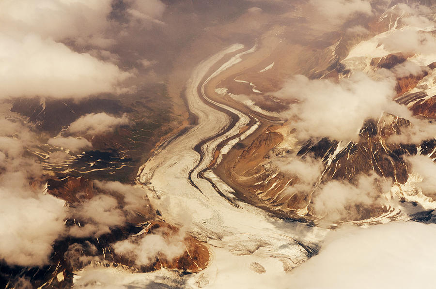 Alaska Range From Air Photograph by John Elk