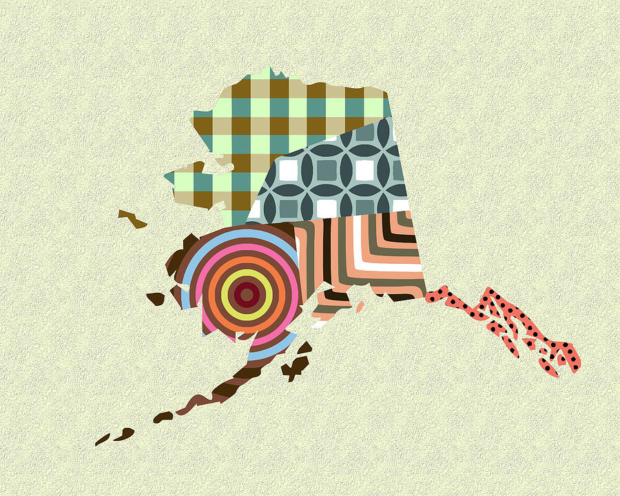 Alaska State Map Digital Art by Lanre Adefioye