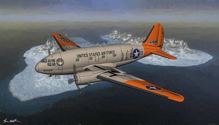 Alaskan Air Command C-46 - Oil Digital Art by Tommy Anderson
