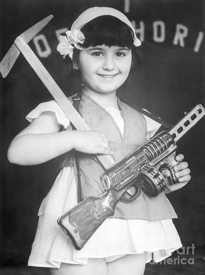 Albanian Girl Commemorating Photograph by Bettmann