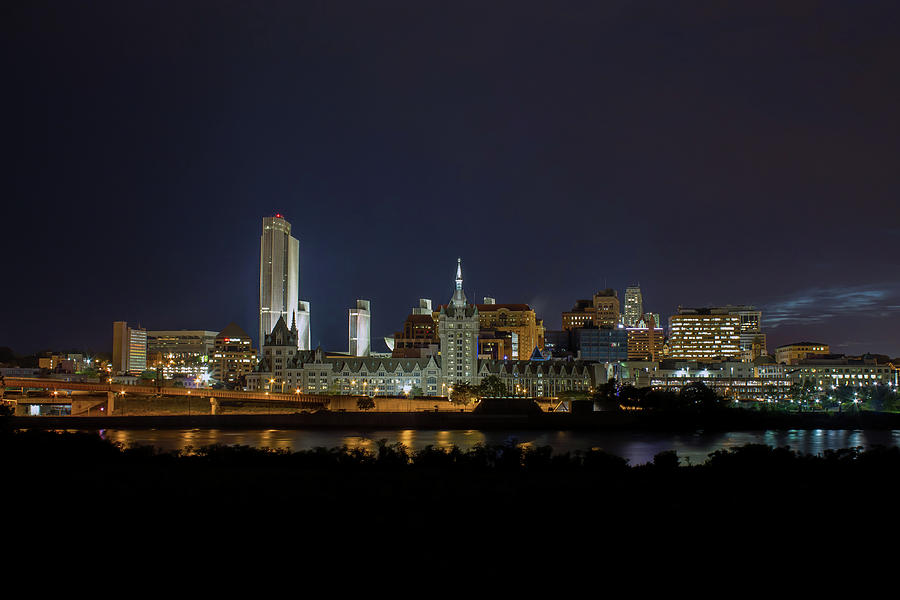 Albany skyline at night from Rensselaer Photograph by Jay Smith