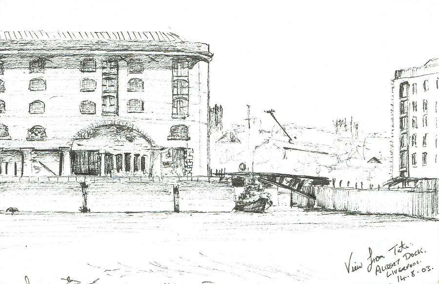 Architecture Painting - Albert Dock Liverpool, 2003 by Vincent Alexander Booth