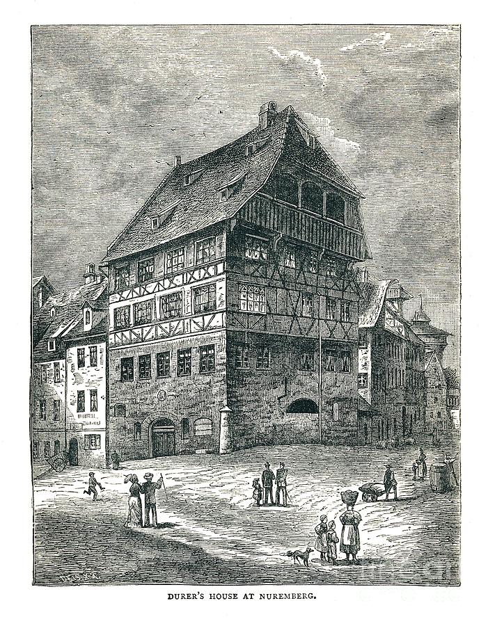 Albert Durers House, Nuremberg Drawing by Print Collector
