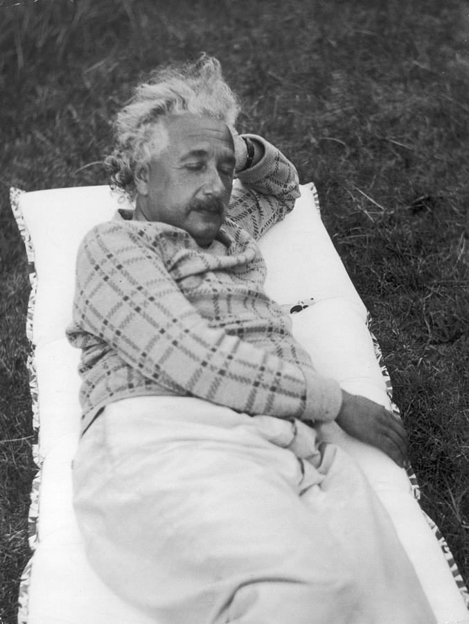 Albert Einstein In His Yard In Germany Photograph by Keystone-france