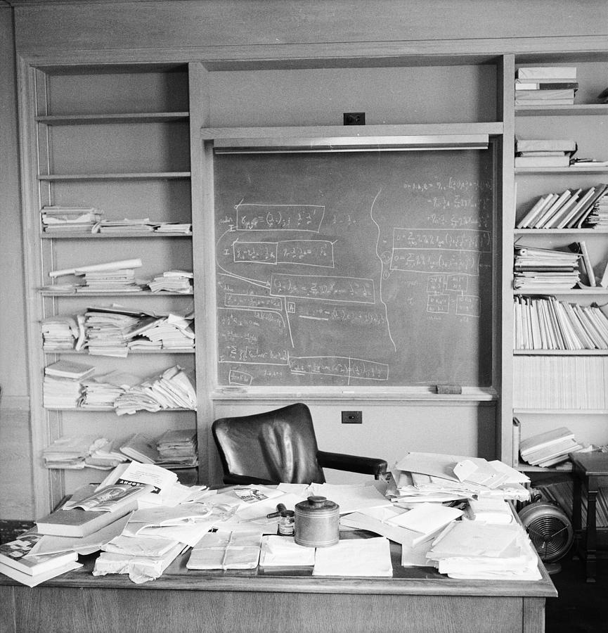 Albert Einsteins Office Photograph by Ralph Morse