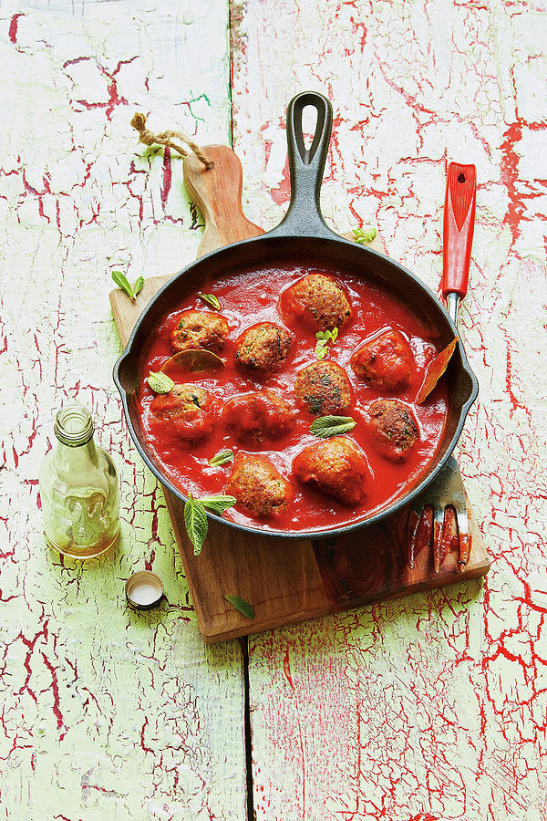Albondigas In Tomato Sauce spain Photograph by Tre Torri