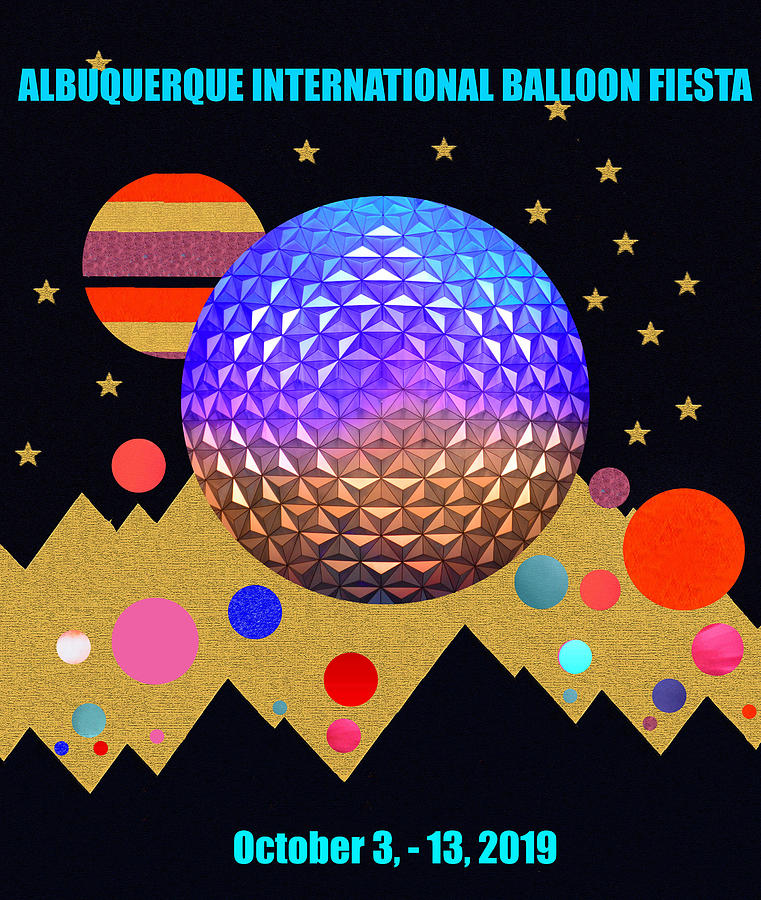 Albuquerque International Balloon Fiesta 2019 art C Mixed Media by David Lee Thompson