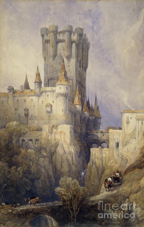 Castle Painting - Alcazar, Segovia, Spain, 1836 by David Roberts