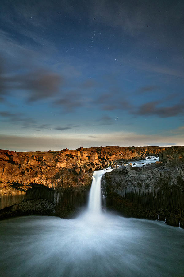 Aldeyjarfoss Waterfall, Iceland Digital Art by Vincenzo Mazza