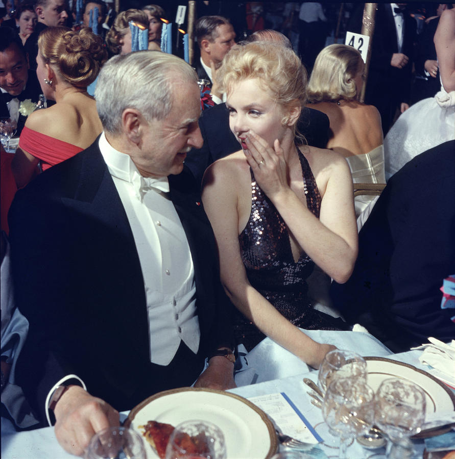 Marilyn Monroe Photograph - Aldridge and Monroe At April In Paris Ball by Peter Stackpole