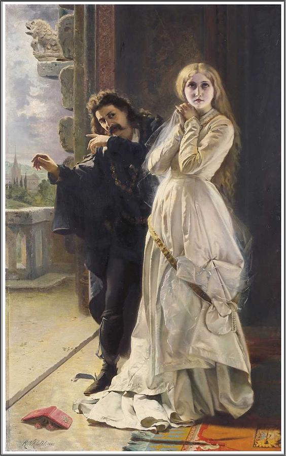 Alessandro Rinaldi  1839-1890  La Tentation - 1881 Painting