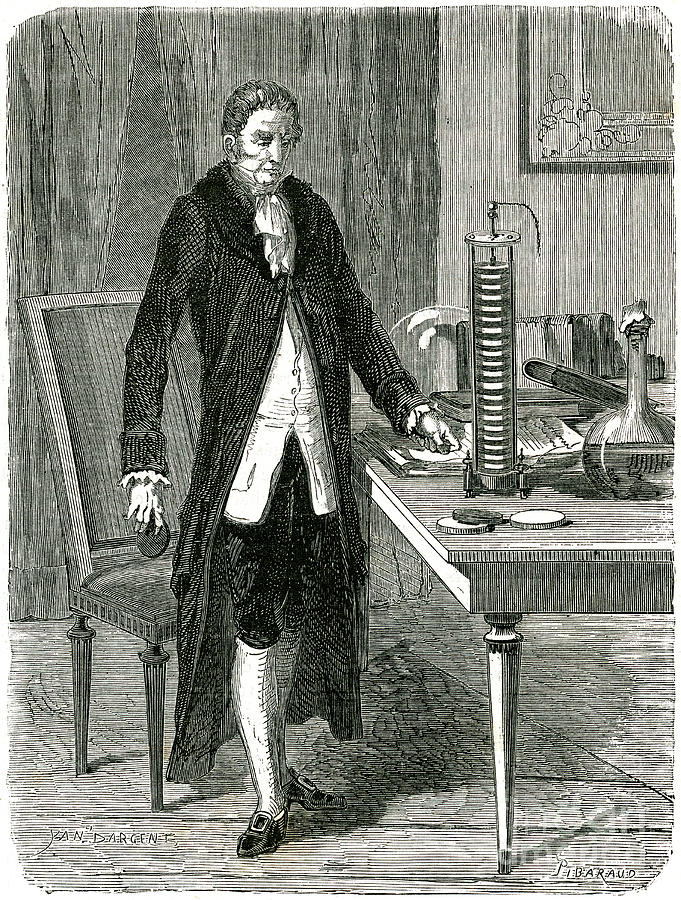 Alessandro Volta, Italian Physicist Drawing by Print Collector