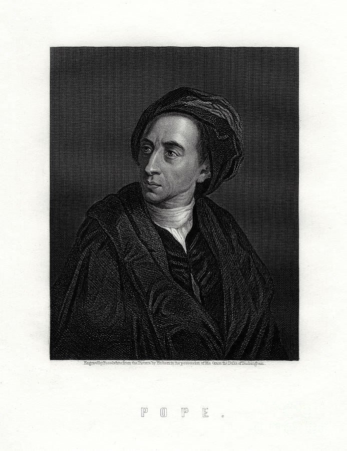 Alexander Pope, English Poet, 19th Drawing by Print Collector