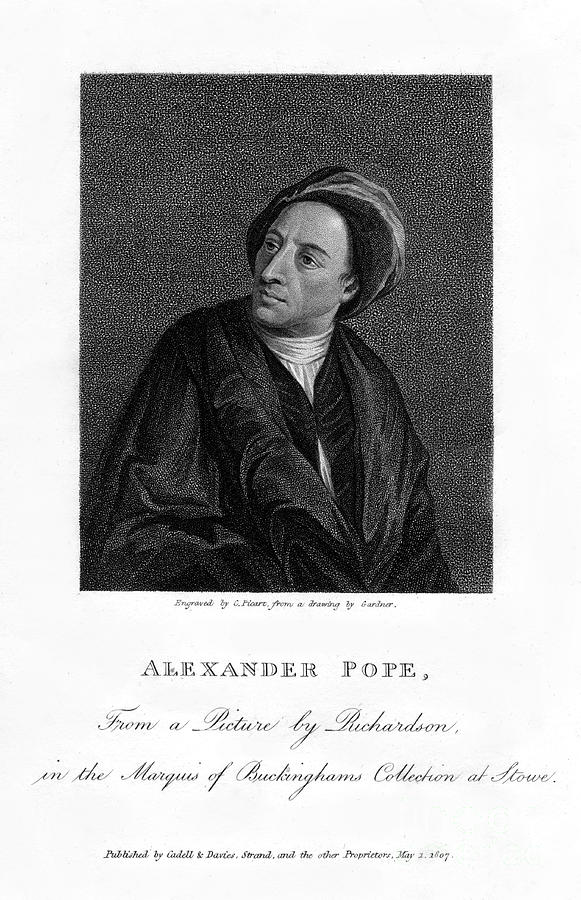 Alexander Pope, English Poet Drawing by Print Collector