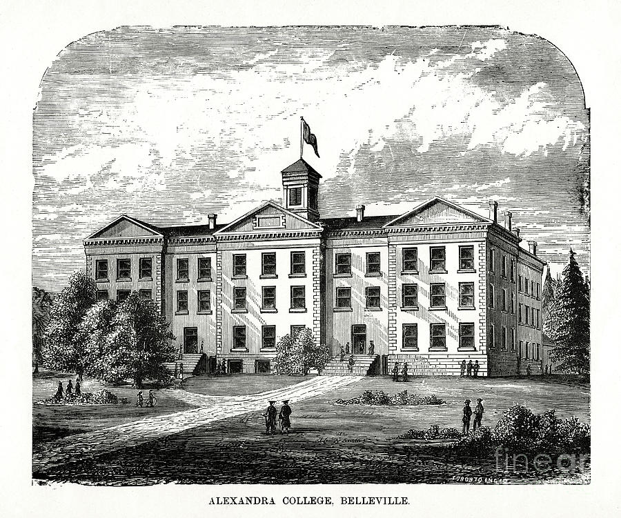 Alexandra College, Belleville, Ontario Drawing by Print Collector