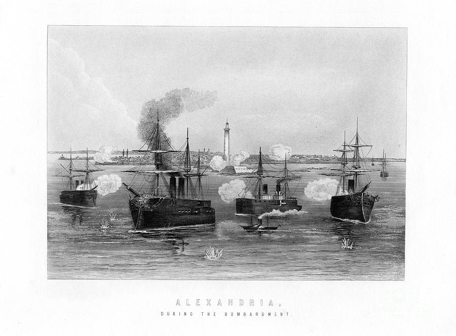 Alexandria, During The Bombardment Drawing by Print Collector
