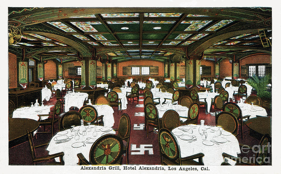 Alexandria Hotel - Indian Grill - 1910s Photograph by Sad Hill - Bizarre Los Angeles Archive