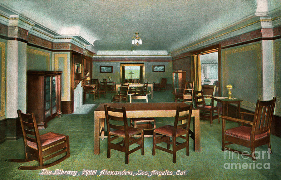 Alexandria Hotel Library - Los Angeles Photograph by Sad Hill - Bizarre Los Angeles Archive