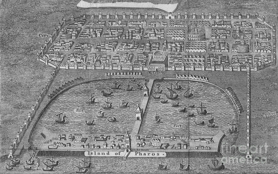 Alexandria Drawing by Print Collector