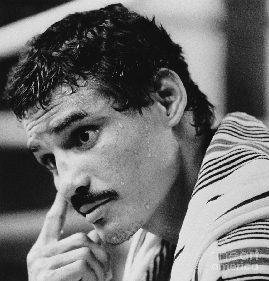 Alexis Arguello Pausing In Reflection Photograph by Bettmann