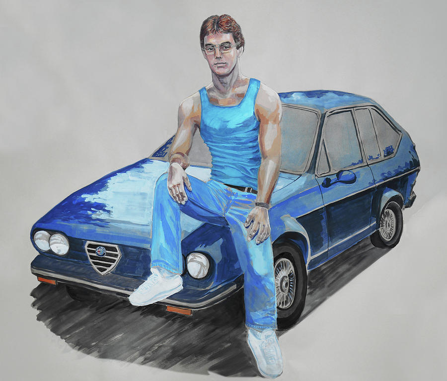 Alfa Romeo Dude Painting by Irina Sztukowski