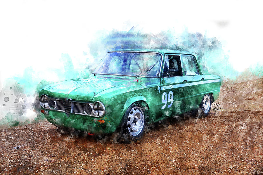 Alfa Romeo Giulia 1600 Ti Super Painting By Theodor Decker