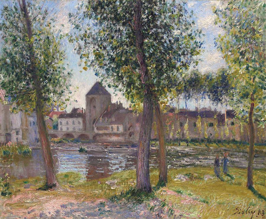 Alfred Sisley 1839-1899 Poplars in Moret-sur-Loing, afternoon of