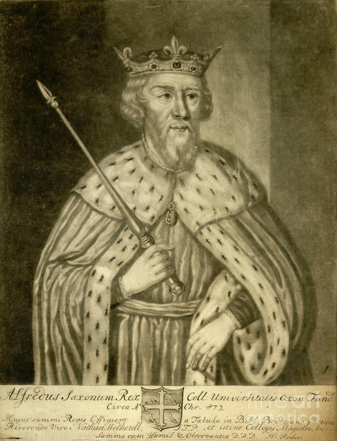 Alfred The Great Drawing by Print Collector