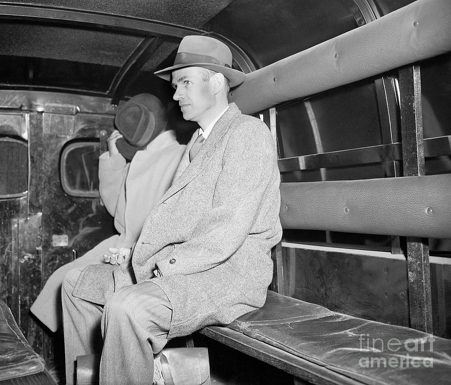 Alger Hiss Bound For Jail In Federal Van Photograph by Bettmann