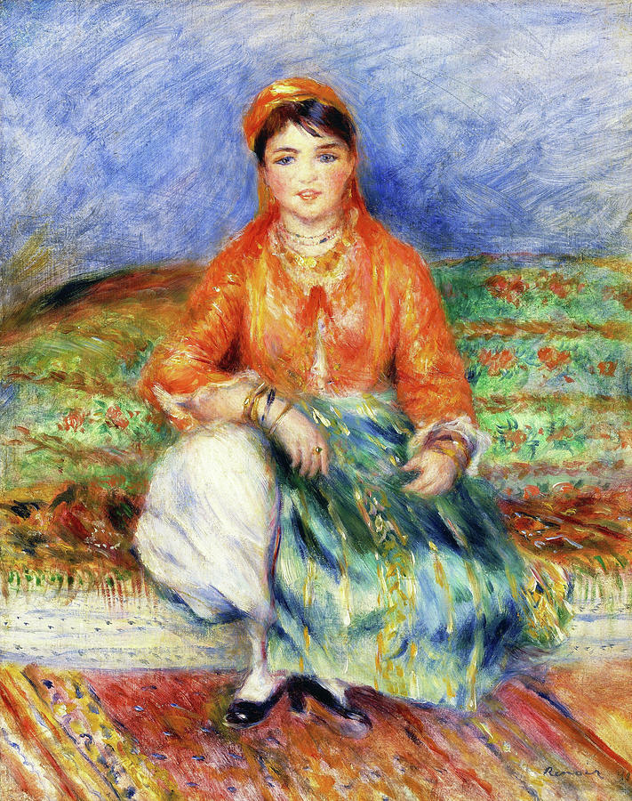 Paris Painting - Algerian Girl - Digital Remastered Edition by Pierre-Auguste Renoir