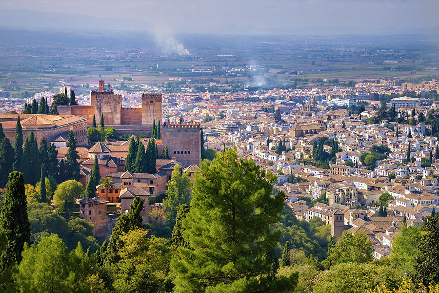 Alhambra and the city. . Granada. Spain. Autumn Photograph by Guido ...