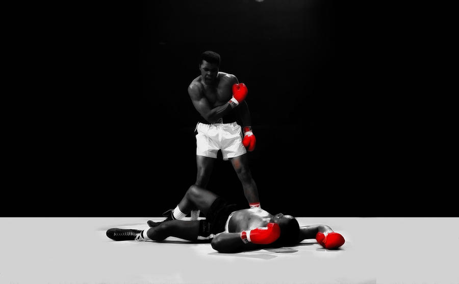 Ali Get Up And Fight Sucker Mixed Media by Brian Reaves