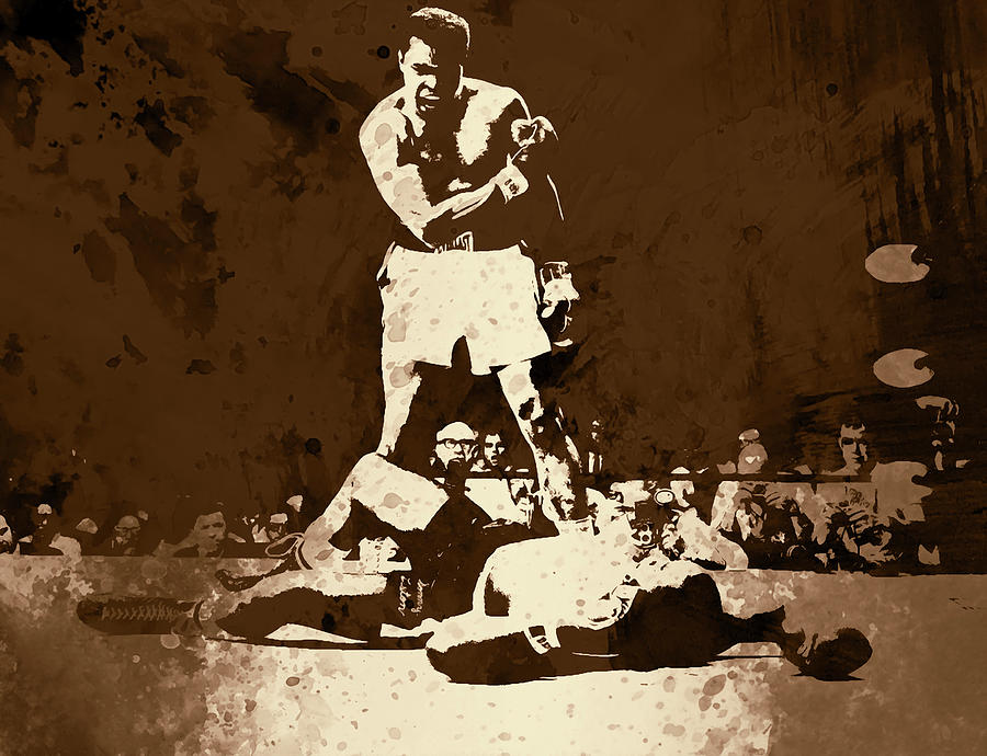 Athlete Mixed Media - Ali Get up and fight Sucker p4     by Brian Reaves