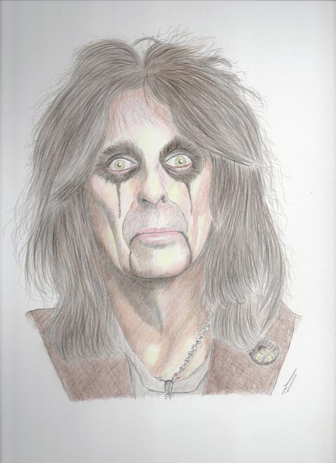 Alice Cooper Drawing by Keith Miller