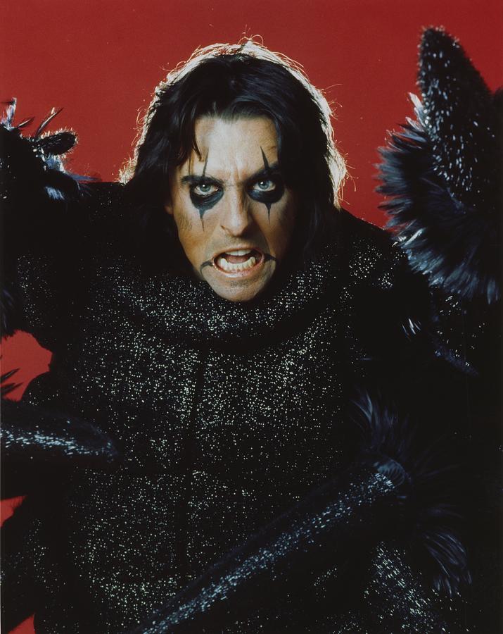 Alice Cooper Photograph - Alice Cooper On Red by Movie Star News
