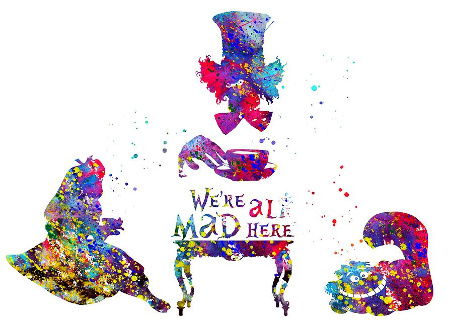 Alice in Wonderland, Tea Time Digital Art by Erzebet S - Pixels