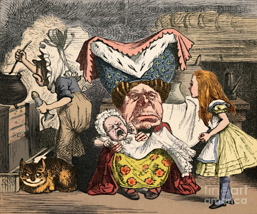 Alice, The Duchess, And The Baby, 1889 Drawing by Print Collector