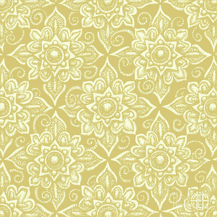 Alien Bloom 19 Golden Wheat Drawing by Amy E Fraser